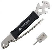 자전거 정비 공구 수리Bikehand Bike Bicycle Cassette Freewheel Removal Tool Chain Whip with 15mm Pedal Wrench 2 in 1 - Great for 5-12 Speed Road & Mountain Bike Cassette