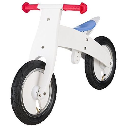  BIKESTAR Original Safety Wooden Lightweight Kids First Balance Running Bike with air Tires for Age 3 Year Old Boys and Girls | 12 Inch Edition