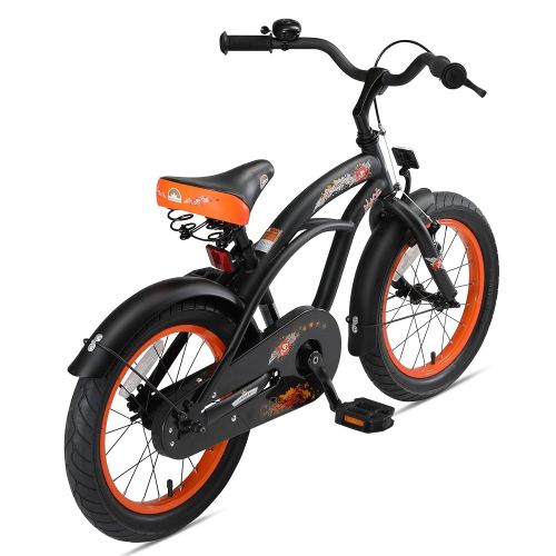  BIKESTAR Sehr leichtes Kinderfahrrad fuer Jungen ab 4-5 Jahre | 16 Zoll Kinderrad Cruiser | Fahrrad fuer Kinder