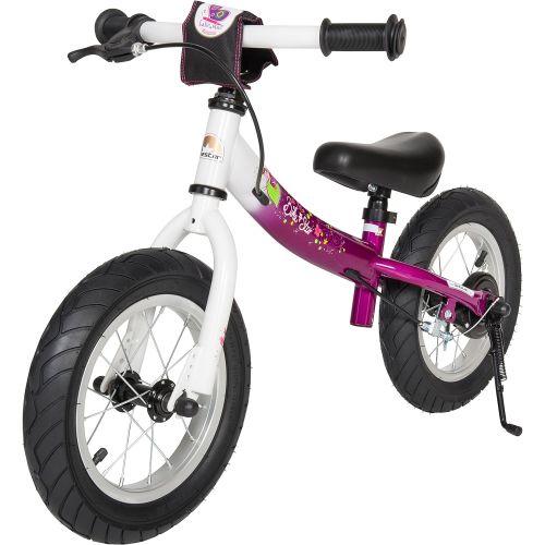  BIKESTAR Original Safety Lightweight Kids First Balance Running Bike with brakes and with air tires for age 3 year old boys and girls | 12 Inch Sport Edition | Heartbeat Red