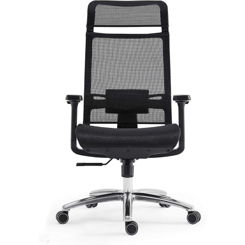  Bilkoh Mesh Office Chair Ergonomic Office Chair Computer Desk Chair, Mesh Seat and Back, Wide Headrest, Adjustable Lumbar Support and 3D Armrest (Black)