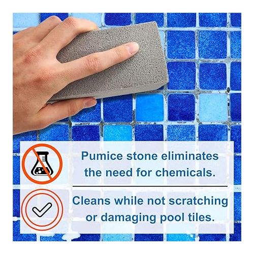  Pool-Whiz Pumice Block | Pool Tile & Concrete Cleaner | Pumice Stone for Cleaning Pools, Spas & Water Features | Pool and Spa Cleaner |by Billy Buckskin Co | Pack of 1