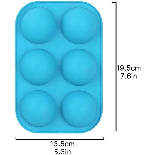  [아마존베스트]BINGLALA 4Packs Medium Semi Sphere Silicone Mold, Baking Mold for Hot Chocolate Bomb, Cake, Jelly, Dome Mousse (4PCS, Black)