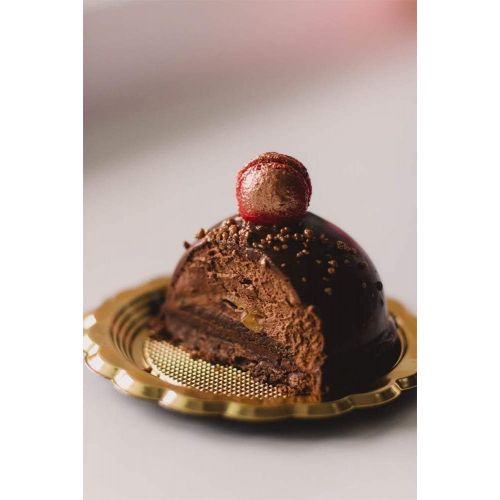  [아마존베스트]BINGLALA 4Packs Medium Semi Sphere Silicone Mold, Baking Mold for Hot Chocolate Bomb, Cake, Jelly, Dome Mousse (4PCS, Black)