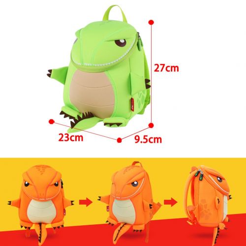  BINGONE NOHOO Kids Shoulder Bag 3D Cartoon Zoo Green Firedrake