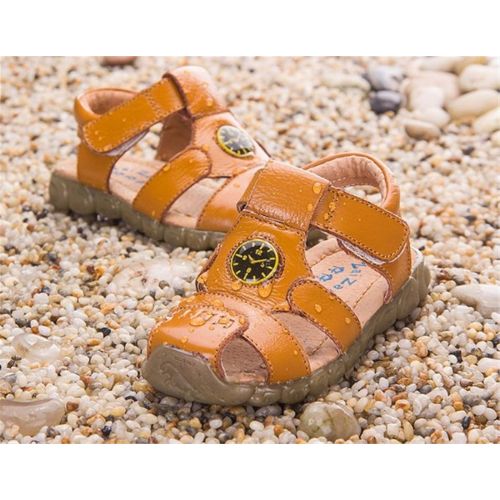  BININBOX Summer Breathable Sandals Girl Boys Toddler Kid Shoe Closed-Toe Clock