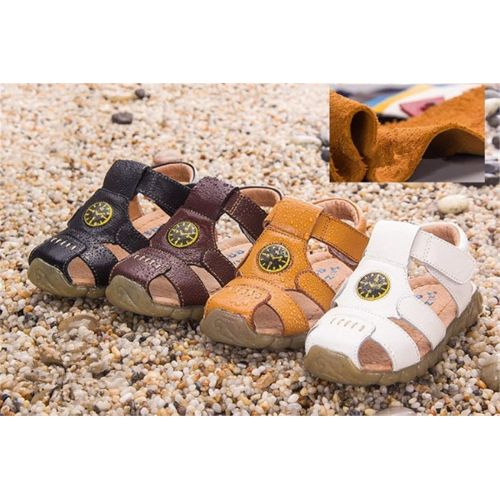  BININBOX Summer Breathable Sandals Girl Boys Toddler Kid Shoe Closed-Toe Clock