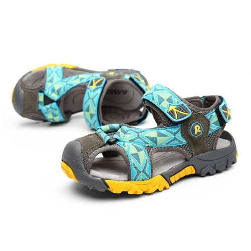  BININBOX Summer Breathable Sandals Girl Boys Toddler Kid Shoe Closed-Toe Ribbon