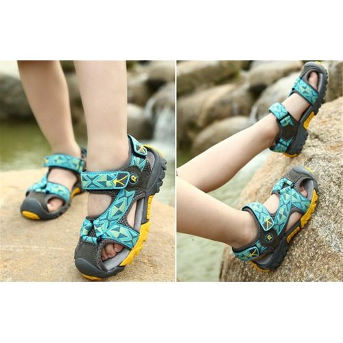  BININBOX Summer Breathable Sandals Girl Boys Toddler Kid Shoe Closed-Toe Ribbon