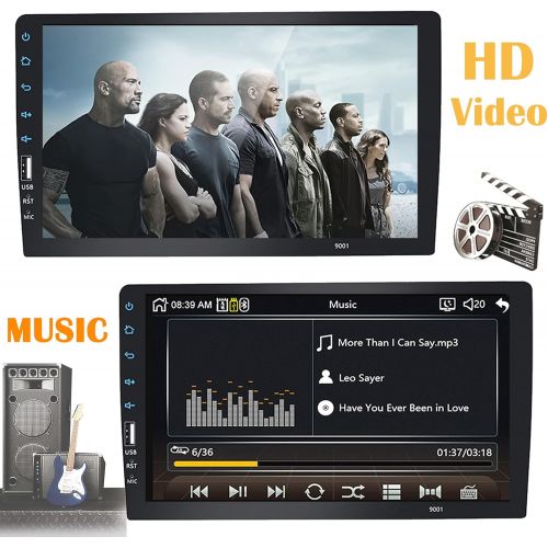  [아마존베스트]Binize 9 Inch Single Din Autoradio Car Stereo MP5 Player with Apple Carplay/Android Auto for Android/iOS,with FM/AM/Bluetooth/USB/Remote,Support Backup Camera Input