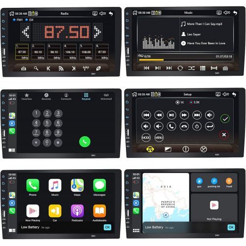  [아마존베스트]Binize 9 Inch Single Din Autoradio Car Stereo MP5 Player with Apple Carplay/Android Auto for Android/iOS,with FM/AM/Bluetooth/USB/Remote,Support Backup Camera Input