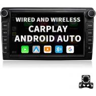 Binize Double Din Car Stereo with Bluetooth Wireless Apple Carplay&Android Auto,9 HD Capacitive Touchscreen Car Radio Head Unit Support Phones Navigation/FM/AM/SWC/iOS Mirror Link/