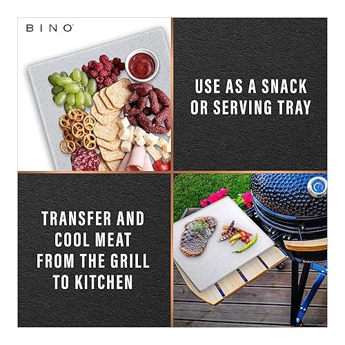  BINO Cutting Board | BPA-Free Chopping Board | Cutting Boards for Kitchen Durable, Large Surface, Multipurpose, Dual-Sided, Dishwasher Safe | Charcuterie Accessories | Home & Kitchen Utensils