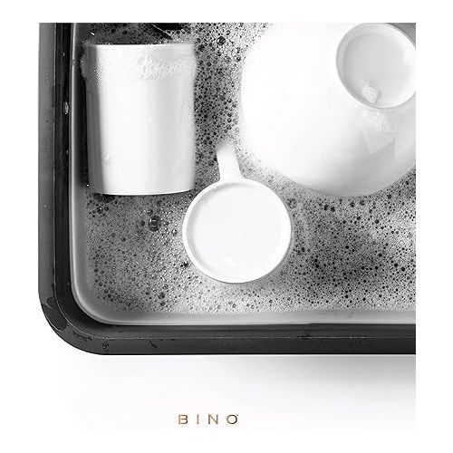  BINO Collapsible Wash Basin - Grey | Portable Dish Tub | Kitchen | Camping | Sink | Home Essentials | Baby Travel | Folding Dish Pan for Maximum Space Saving