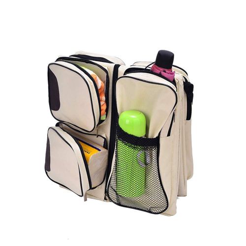  BINSHUN 3 in 1 Portable Diaper Bag Travel Folding Bassinet Crib Multi-Functional Nappy Bags for Baby...