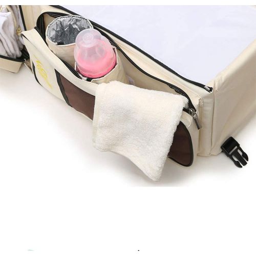  BINSHUN 3 in 1 Portable Diaper Bag Travel Folding Bassinet Crib Multi-Functional Nappy Bags for Baby...