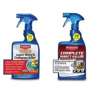 BIOADVANCED All in One Lawn Weed & Crabgrass Killer Bundled with Complete Insect Killer 24 Oz Ready to Spray