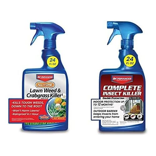  BIOADVANCED All in One Lawn Weed & Crabgrass Killer Bundled with Complete Insect Killer 24 Oz Ready to Spray