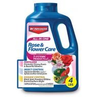 BIOADVANCED 701116E All in One Rose and Flower Care, Fertilizer, Insect Killer, and Fungicide, 4 Pound, Ready to Use Granules