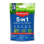 BIOADVANCED 704860U 5 in 1 Weed and Feed Lawn Fertilizer and Crabgrass Killer, 4,000 Square feet, Granules
