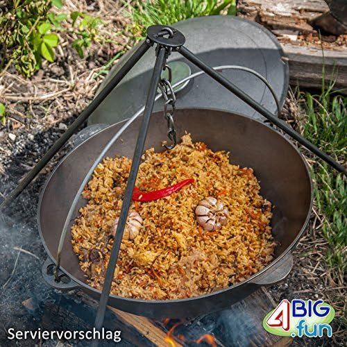  BIOL 8L Schwenktopf Camping Kazan Gusseisen Kasan Deckel Brater Campingtopf Kessel