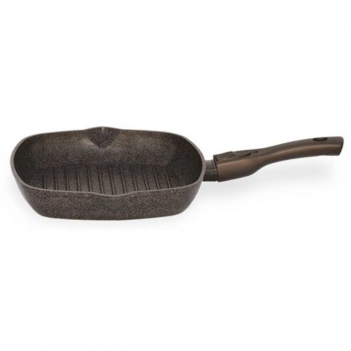  BIOL 28cm Grillpfanne Steak Bratpfanne 3-fache Antihaftbeschichtung Griff abnehmbar