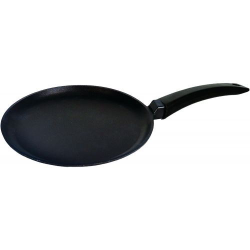  Pancake Crepes Pfanne Griff 20, 24cm antihaftbeschichtet biol, Aluminium, schwarz, 24 cm