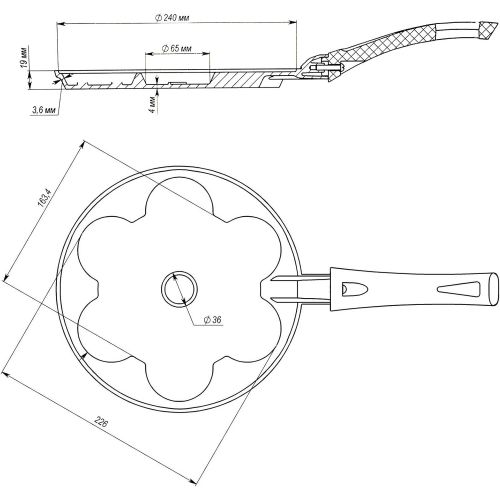  Biol Pfannkuchen-Pfanne mit Smiley-Gesichtern, auch fur Crepes, 24 cm, antihaftbeschichtet