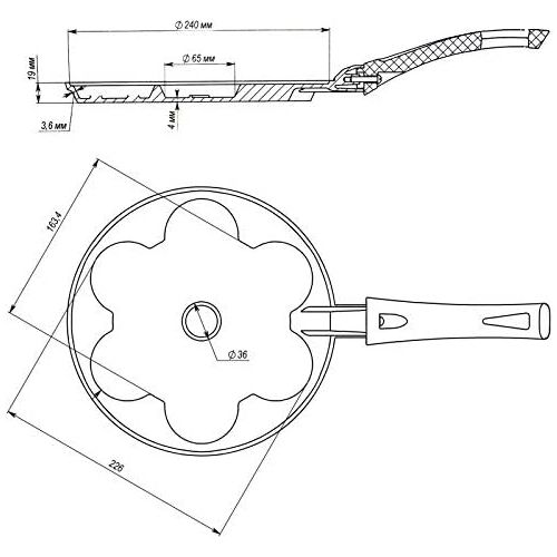  Biol Pfannkuchen-Pfanne mit Smiley-Gesichtern, auch fur Crepes, 24 cm, antihaftbeschichtet