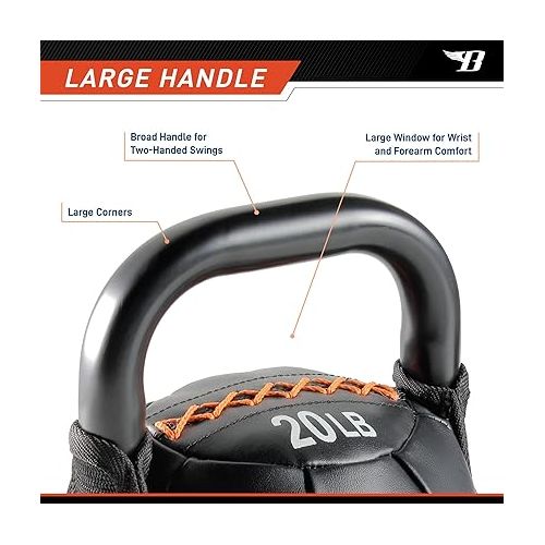  Soft Kettlebell with Handle for Weightlifting, Conditioning, Strength and core Training