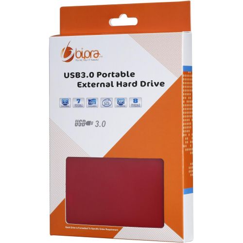  Bipra U3 2.5 inch USB 3.0 Mac Edition Portable External Hard Drive - Red (100GB)