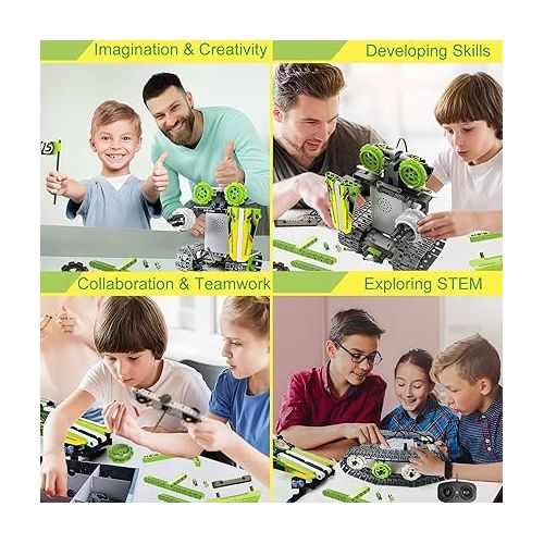  BIRANCO. Remote Control Tracked 3in1 Stunt Racer Building Kit - RC Car STEM Construction Toy, Gift Idea for Kids, Boys and Girls Ages 8-12 Year Old (353 Pcs)