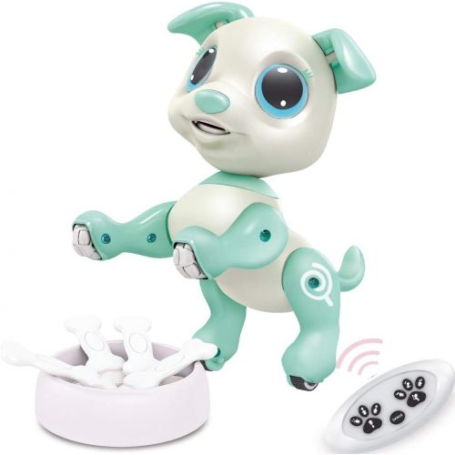  [아마존베스트]BIRANCO. RC Dog, Electronic Pets - Remote Control, Gesture Control, STEM Programmable Actions, Walk and Bark, Fun Puppy Toys for Boys and Girls, Ages 3 and Up (White)