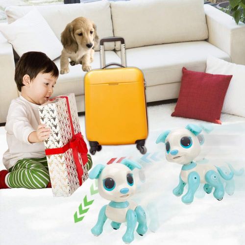  [아마존베스트]BIRANCO. RC Dog, Electronic Pets - Remote Control, Gesture Control, STEM Programmable Actions, Walk and Bark, Fun Puppy Toys for Boys and Girls, Ages 3 and Up (White)