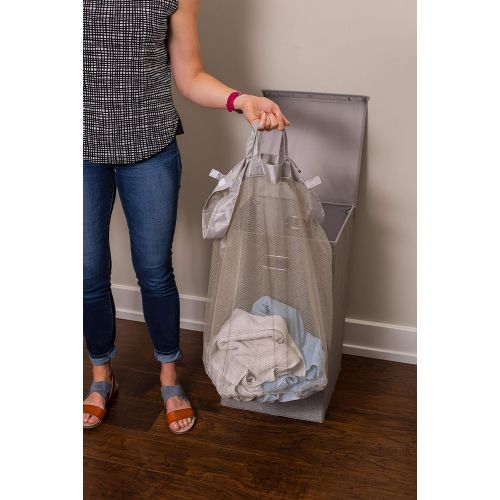  BIRDROCK HOME BirdRock Home Double Laundry Hamper with Lid and Removable Liners | Linen | Easily...