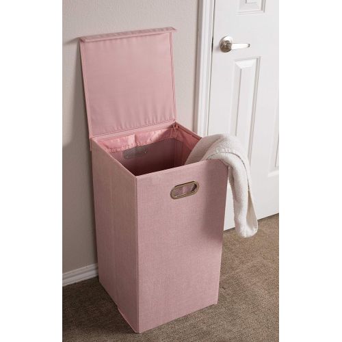  BIRDROCK HOME BirdRock Home Double Laundry Hamper with Lid and Removable Liners | Linen | Easily Transport Laundry | Foldable Hamper | Cut Out Handles