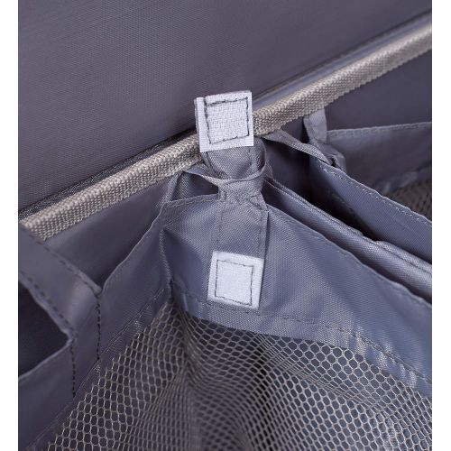  BirdRock Home Premium Double Laundry Hamper with Lid and Removable Liners - Linen Hampers - Grey Foldable Bin - Easily Transport Clothes - Cut Out Handles  Clothes Basket