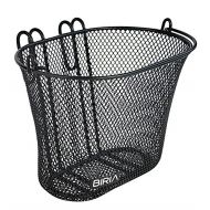 BIRIA Basket with Hooks Black, Front, Removable, Wire mesh Small, Kids Bicycle Basket, Black
