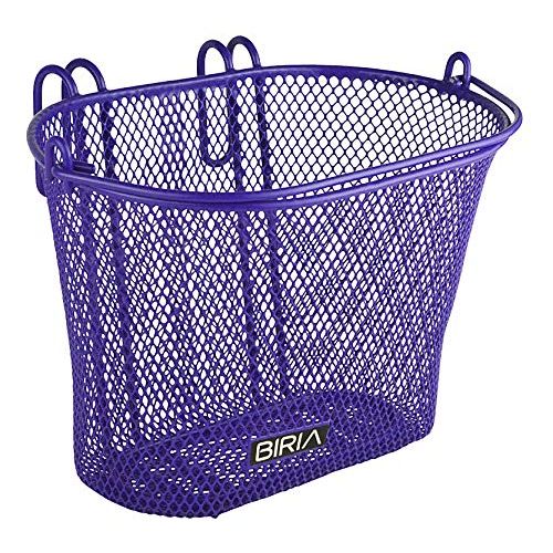  BIRIA Basket with Hooks Purple, Front, Removable, Children Wire mesh Small Kids Bicycle Basket, New, Purple