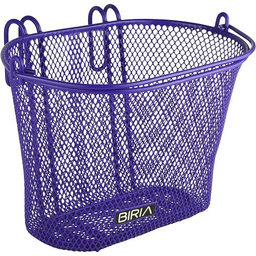  BIRIA Basket with Hooks Purple, Front, Removable, Children Wire mesh Small Kids Bicycle Basket, New, Purple