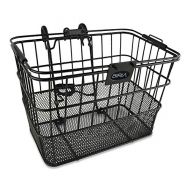 BIRIA Bicycle Basket Lift-Off Detachable, Wire Mesh, with Swing up Handle with Bracket. Weather-Proof Steel.Color: Black, Blue, White