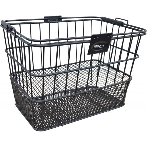  BIRIA Bicycle Basket Lift-Off Detachable, Wire Mesh, with Swing up Handle with Bracket. Weather-Proof Steel.Color: Black, Blue, White