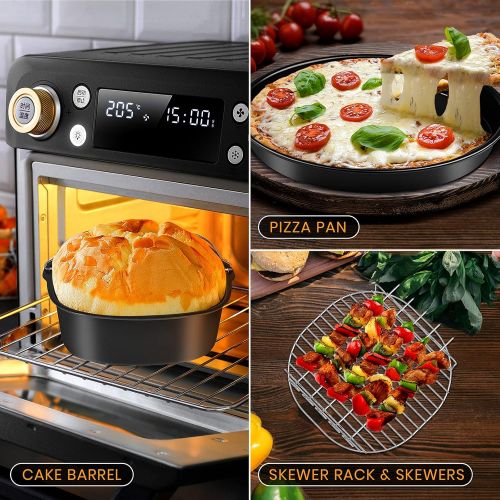  BISNIE Air Fryer Accessories 5.8QT Square, Set of 12 Power Air Fryer Accessories XL Fit for COSORI Ninjia Gowise USA Philips 5.3QT 5.5QT 5.8QT Square Deep Air Fryer BPA Free Dishwasher Sa