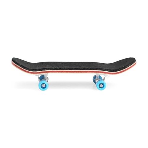  Mini Finger Skateboard - Wooden Finger Board Ultimate Sport Training Props in Light Brown with Ball Bearings -1 Pack (Random Color Bearing Wheels)