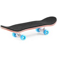 [아마존베스트]BISOZER Mini Finger Skateboard  Wooden Finger Board Ultimate Sport Training Props in Light Brown with Ball Bearings -1 Pack (Random Color Bearing Wheels)