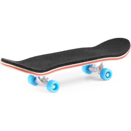  [아마존베스트]BISOZER Mini Finger Skateboard  Wooden Finger Board Ultimate Sport Training Props in Light Brown with Ball Bearings -1 Pack (Random Color Bearing Wheels)