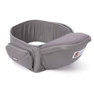 BISOZER-Baby BISOZER Baby Hip Seat Carrier,Infant Toddler Waist Stool and Hip Holder Belt,Convenient for Front Seat (Gray)