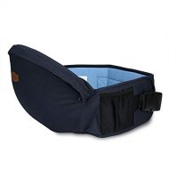 BISOZER-Baby BISOZER Baby Hip Seat Carrier with mesh Pocket, Infant Toddler Waist Stool and Hip Holder Belt, Convenient for Front Seat Men and Women (Deep Blue)