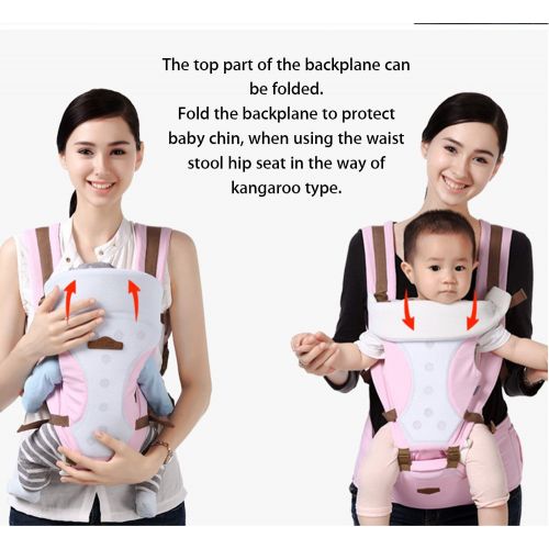  BISOZER-Home Baby Carrier with Hip Seat, Baby Hip Seat Waist Stool, Ergonomic Baby Carrier Backpack, Baby Wrap Carrier, Baby Carriers Front and Back for Men and Women (Purple)