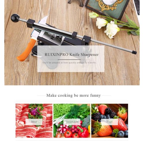  BISOZER-Home BISZOER Professional Kitchen Knife Sharpener Kit Set Upgraded Fixed-angle Knife Sharpener System 4 Sharpening Stones 120#, 320#, 600#, 1500#